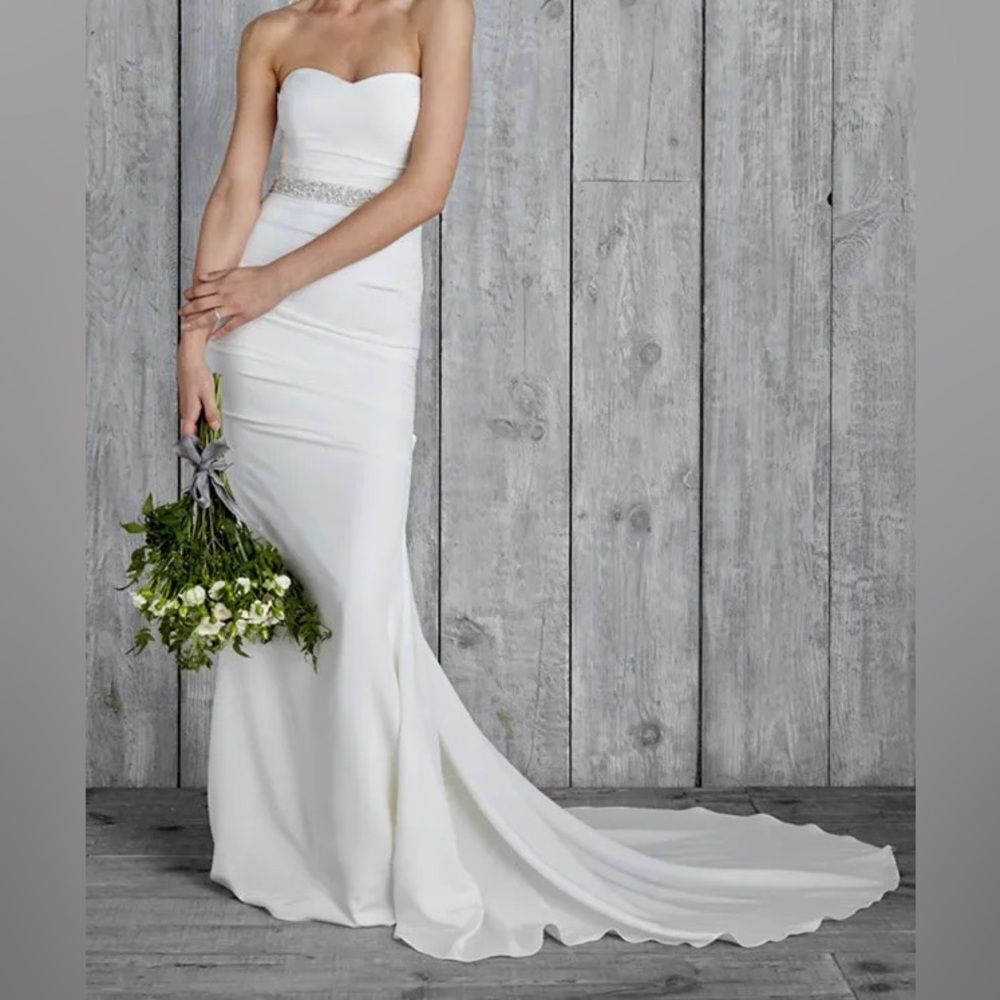 Nicole Miller wedding dress, size 2, worn once.
